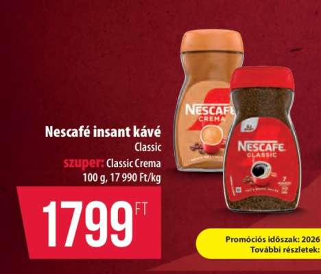 NESCAFÉ INSTANT KÁVÉ Classic
