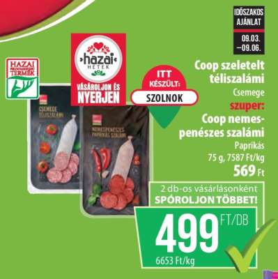 Coop szeletelt téliszalámi