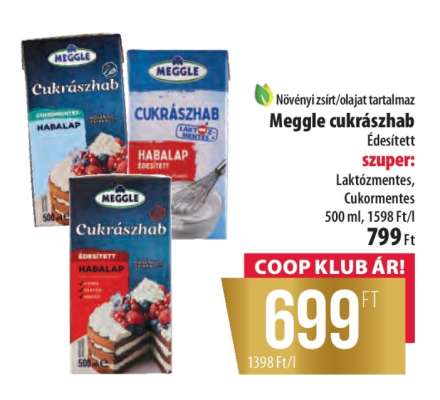 Meggle cukrászhab
