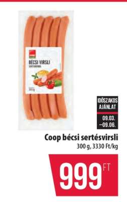 Coop bécsi sertésvirsli