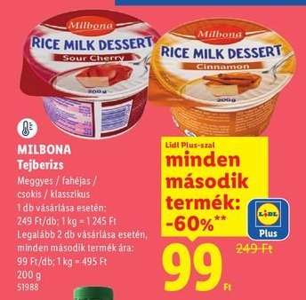 MILBONA Tejberizs