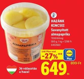 HAZÁNK KINCSEI Savanyított almapaprika