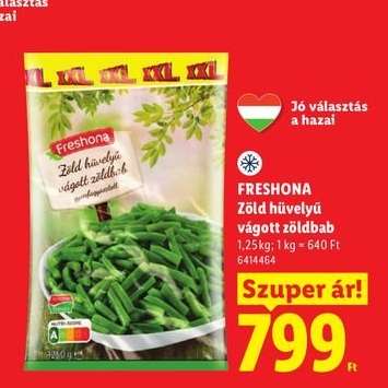 FRESHONA Zöld hüvelyű vágott zöldbab