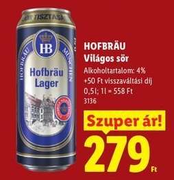 HOFBRÄU Világos sör