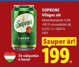 SOPRONI Világos sör