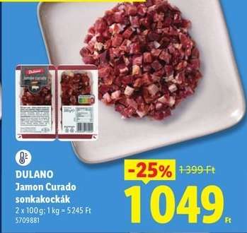 DULANO Jamon Curado sonkakockák
