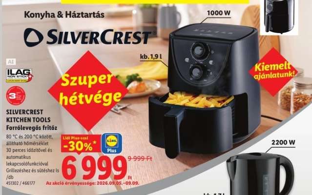 Silvercrest Kitchen Tools Forrólevegős fritőz