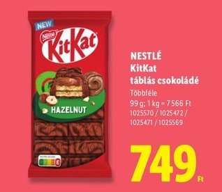 NESTLÉ KITKAT TÁBLÁS CSOKOLÁDÉ