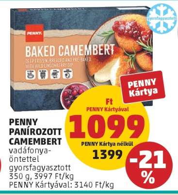 PENNY Panírozott Camembert
