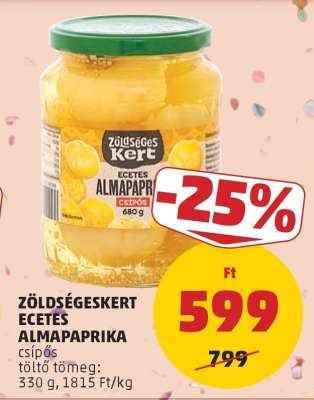 ZÖLDÉGESKERT ECETES ALMAPAPRIKA