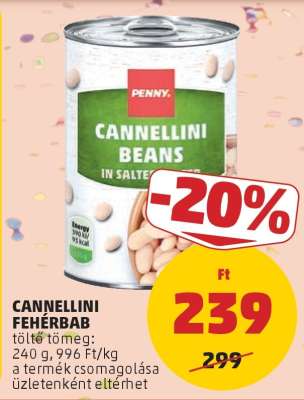 CANNELLINI FEHÉRBAB