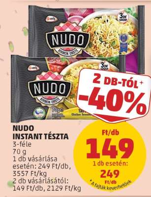 NUDO INSTANT TÉSZTA
