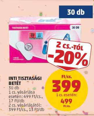 INTI TISZTASÁGI BETÉT