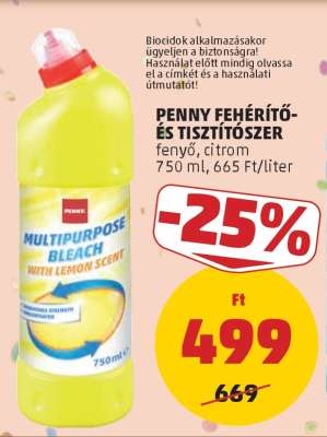 PENNY Fehérítő- és tisztítószer