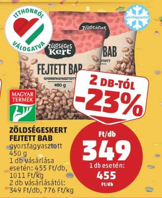 Zöldségeskert Fejtett Bab
