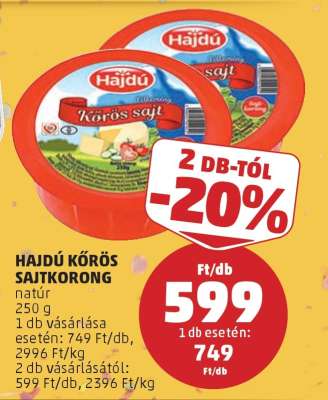 Hajdú Körös sajtkorong