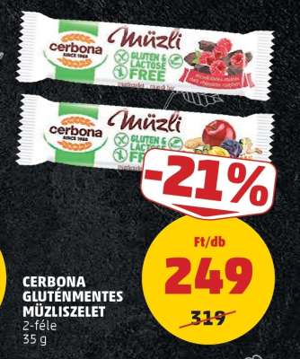 CERBONA Gluténmentes müzliszelet*