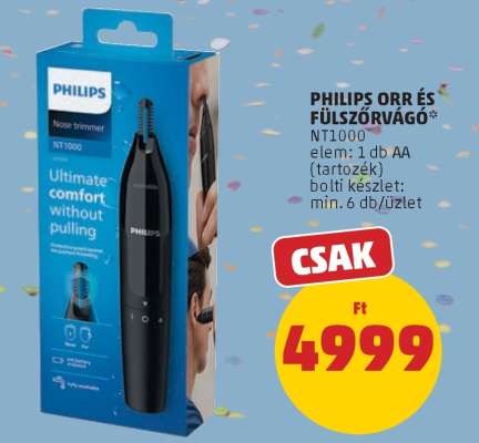 PHILIPS ORR ÉS FÜLSZŐRVÁGÓ NT1000