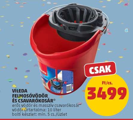 Vileda Felmosóvödör és Csavarókosár