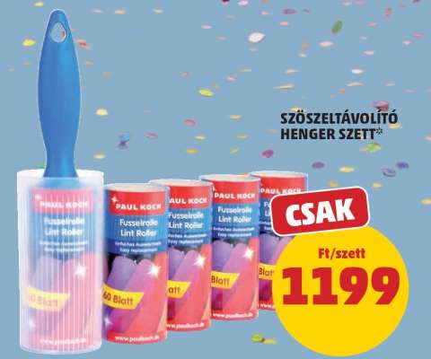 Szöszeltávolító henger szett