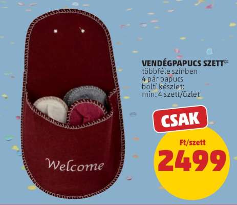 VENDÉGPAPUCS SZETT