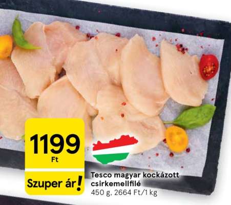Tesco magyar kockázott csirkemellfilé
