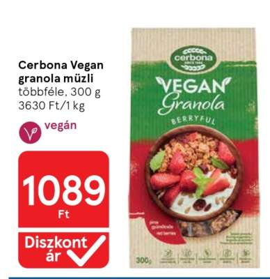 Cerbona Vegan granola müzli
