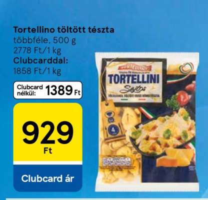 Tortellino töltött tészta