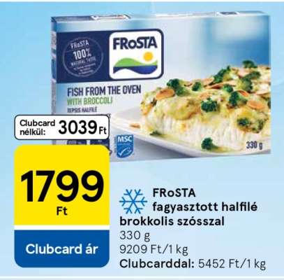 FRoSTA fagyasztott halfilé brokkolis szósszal