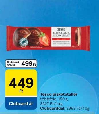 Tesco piskótatallér