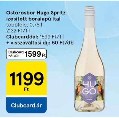 Ostorosbor Hugo Spritz ízesített boralapú ital