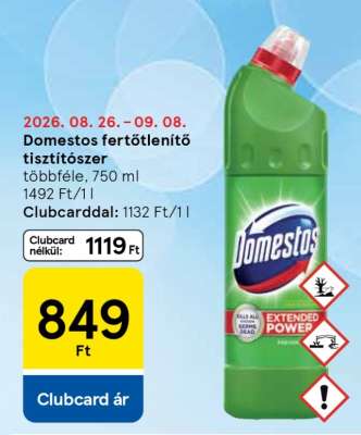 Domestos fertőtlenítő tisztítószer