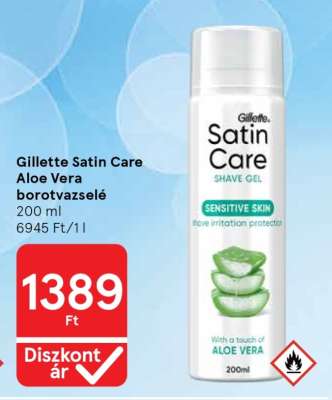 Gillette Satin Care Aloe Vera borotvazselé