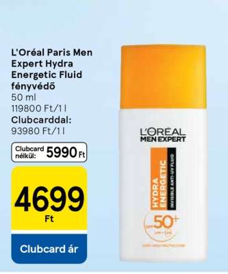 L'Oréal Paris Men Expert Hydra Energetic Fluid fényvédő