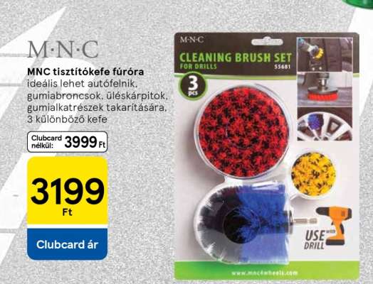 MNC tisztítókefe fúróra