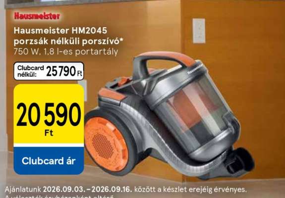 Hausmeister HM2045 porzsák nélküli porszívó