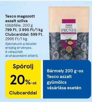 Tesco magozott aszalt szilva