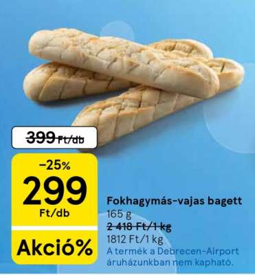 Fokhagymás-vajas bagett