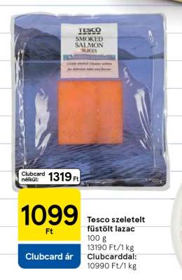Tesco szeletelt füstölt lazac