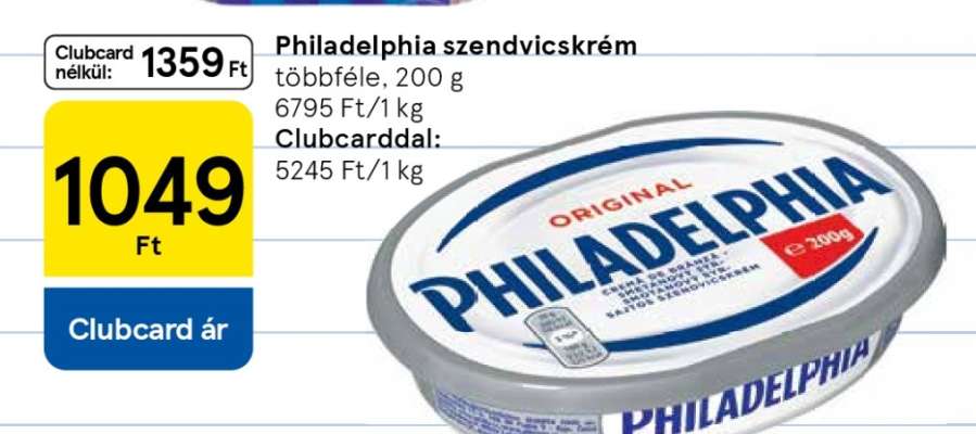 Philadelphia szendvicskrém