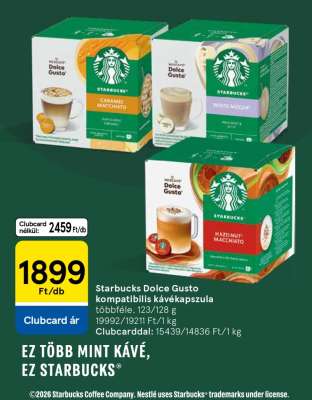 Starbucks Dolce Gusto Kompatibilis Kávékapszula