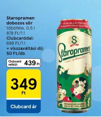 Staropramen dobozos sör