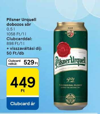 Pilsner Urquell Dobozos Sör