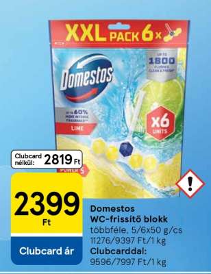 Domestos WC-frissítő blokk