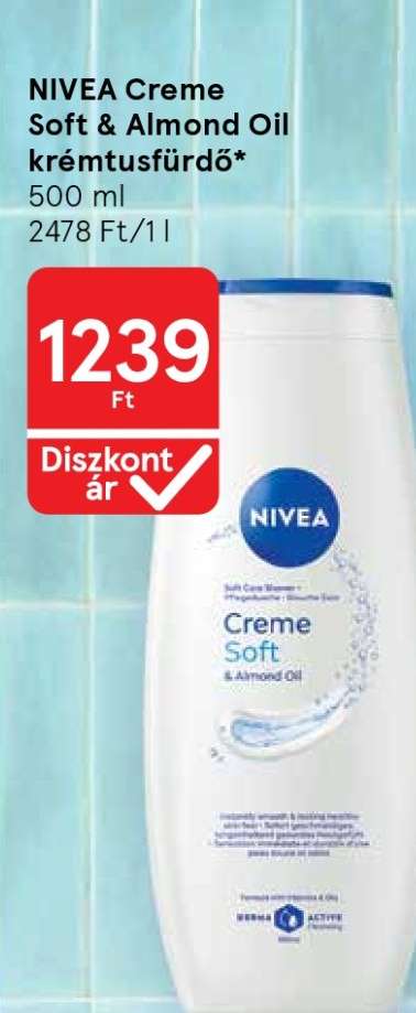 NIVEA Creme Soft & Almond Oil krémtusfürdő