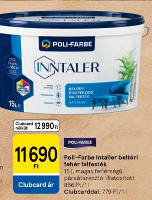 Poli-Farbe Intaller beltéri fehér falfesték