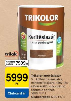 Trikolor kerítéslazúr