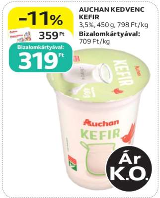 AUCHAN KEDVENC KEFIR