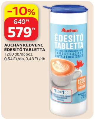Auchan Kedvenc Édesítő Tabletta