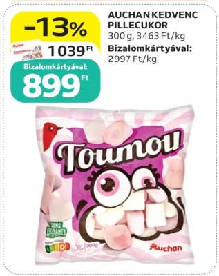 AUCHAN KEDVENC PILLECUKOR
